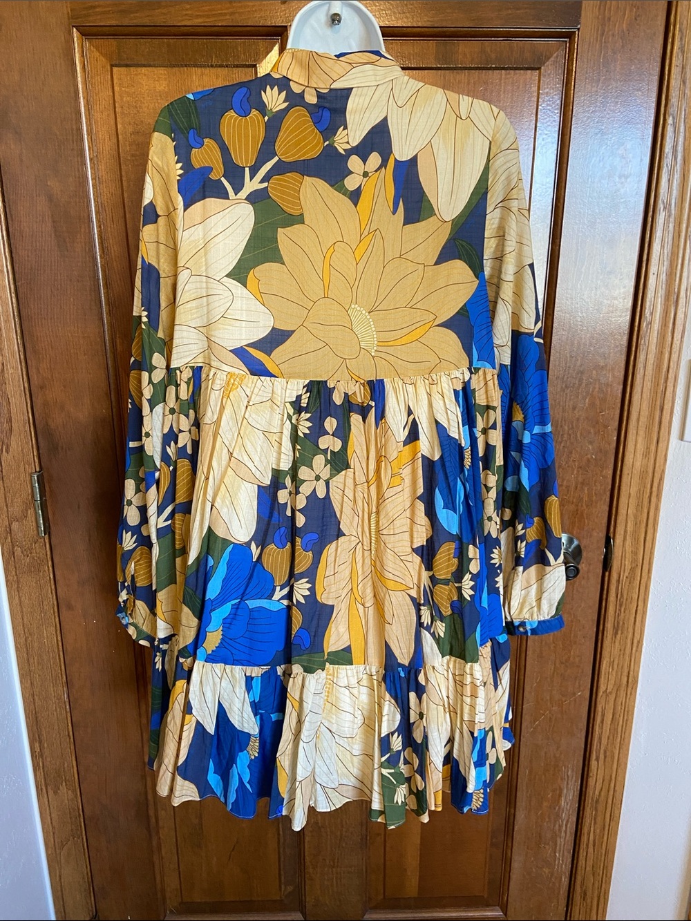 Sézane x Farm Rio Hilma Shirt Dress "Floral Mandacaru" print MIDI Size 2 - Picture 7 of 14